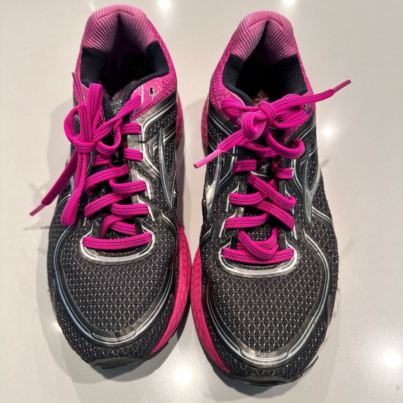 Brooks GTS 16 Edition Womens Gray Pink Athletic Running Sneaker - Picture 1 of 6